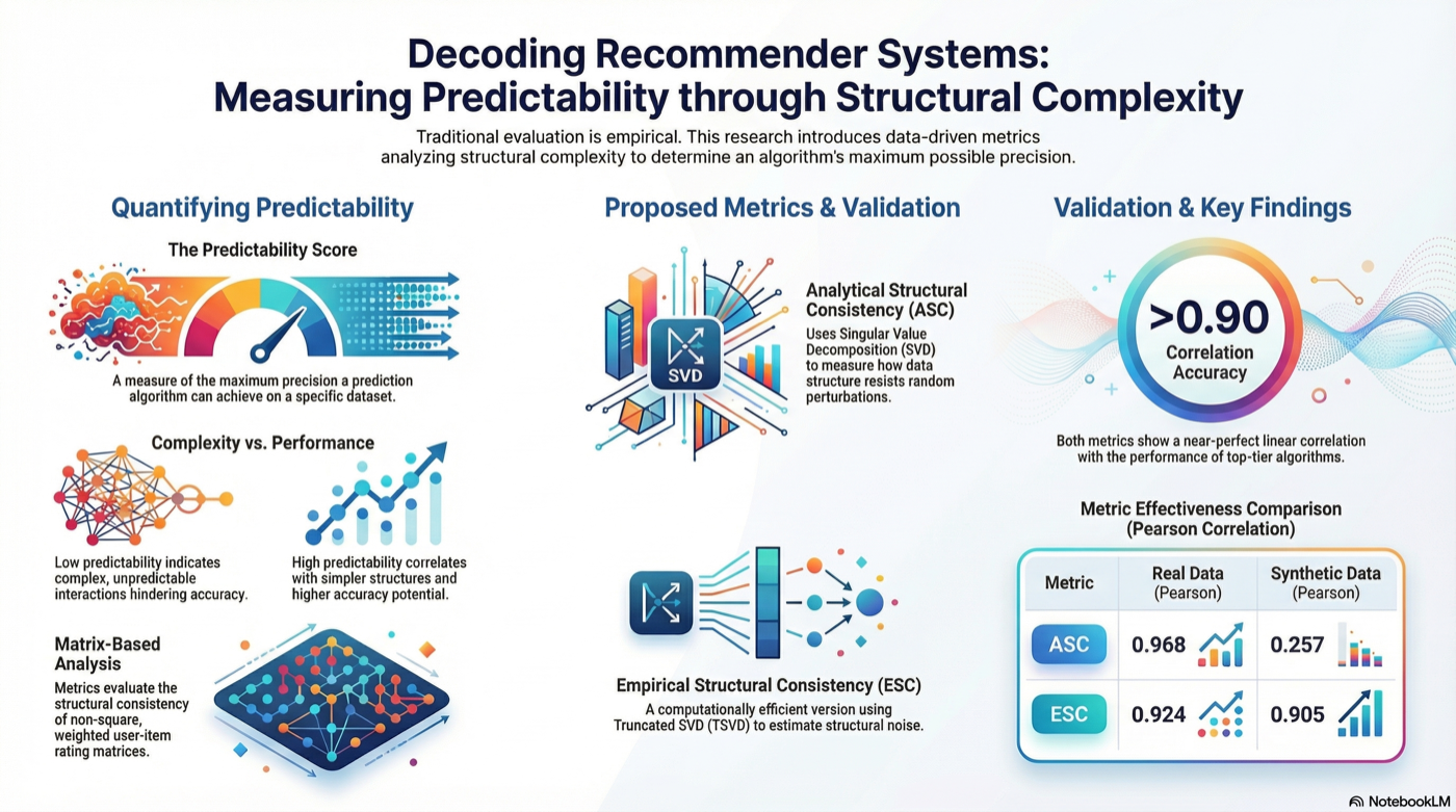 Recommender Systems Predictability infographic